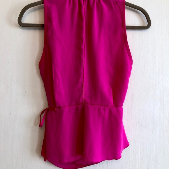 Wilfred Medea Neon Flamant Pink Wrap Blouse - Picture 4 of 5